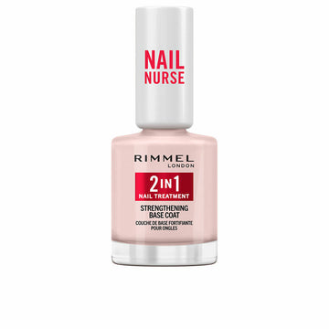 Gel Base d'ongles Rimmel London Nail Nurse In 12 ml 2 en 1 Traitement fortifiant