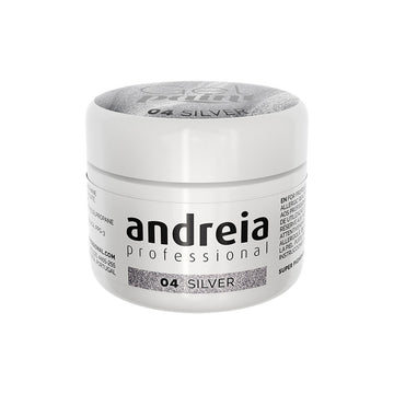 Vernis à ongles en gel Andreia Gel Paint Argenté Nº 04 4 ml