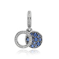 Pendentif Femme Pandora SPARKLING BLUE DISC DOUBLE DANGLE