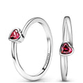 Bague Femme Pandora CLEAR TILTED HEART SOLITAIRE - RING - SIZE 56