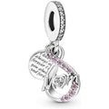 Pendentif Femme Pandora MUM INFINITY PAVE' DOUBLE DANGLE