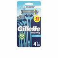 Rasoirs Jetables Gillette SENSOR 3 COOL (4 Unités)