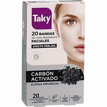 Bandes Épilatoire Faciales Carbón Activado Taky Carbon Activado