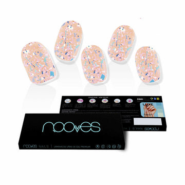 Faux ongles Nooves Peach Galettes Gel Autocollants métallique