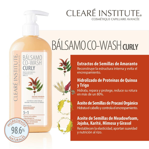 Fluide de définition de boucle Clearé Institute Wash Curly 300 ml